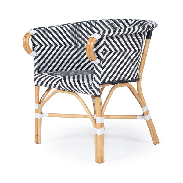 Nora Armchair - Black and White