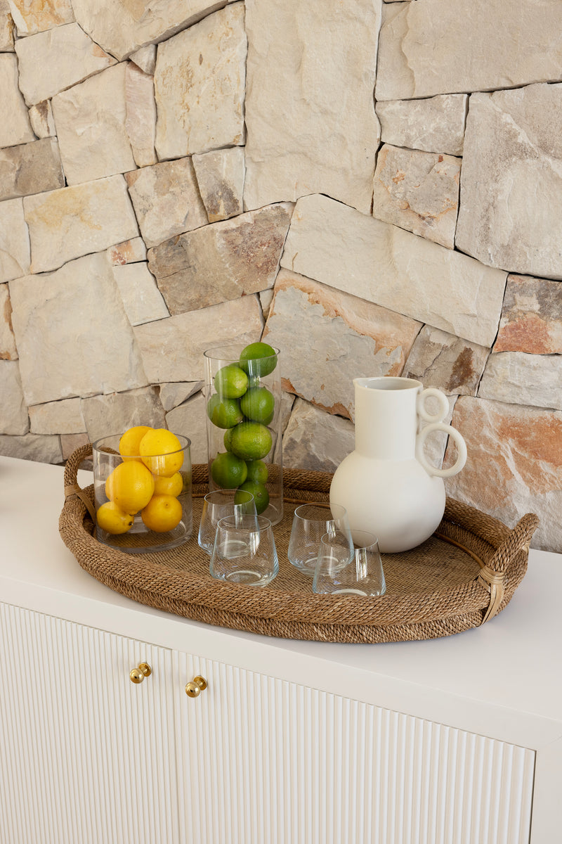 Chloe Natural Rope Oval Tray - Natural
