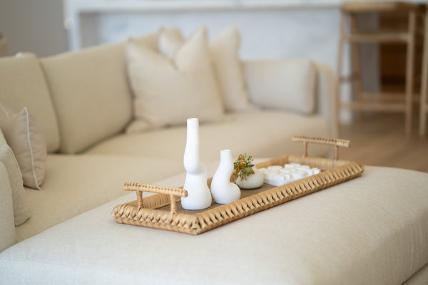 Mila Braided Rectangular Tray - Natural