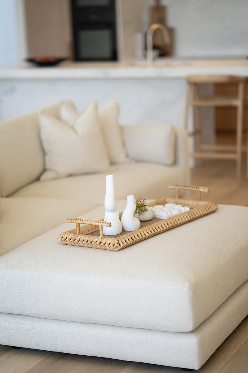 Mila Braided Rectangular Tray - Natural