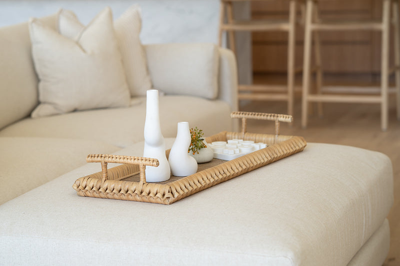 Mila Braided Rectangular Tray - Natural
