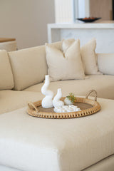 Mila Braided Round Tray - Natural