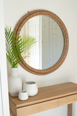 Chloe Natural Rope Mirror  - 2 Rope Frame - 90cm