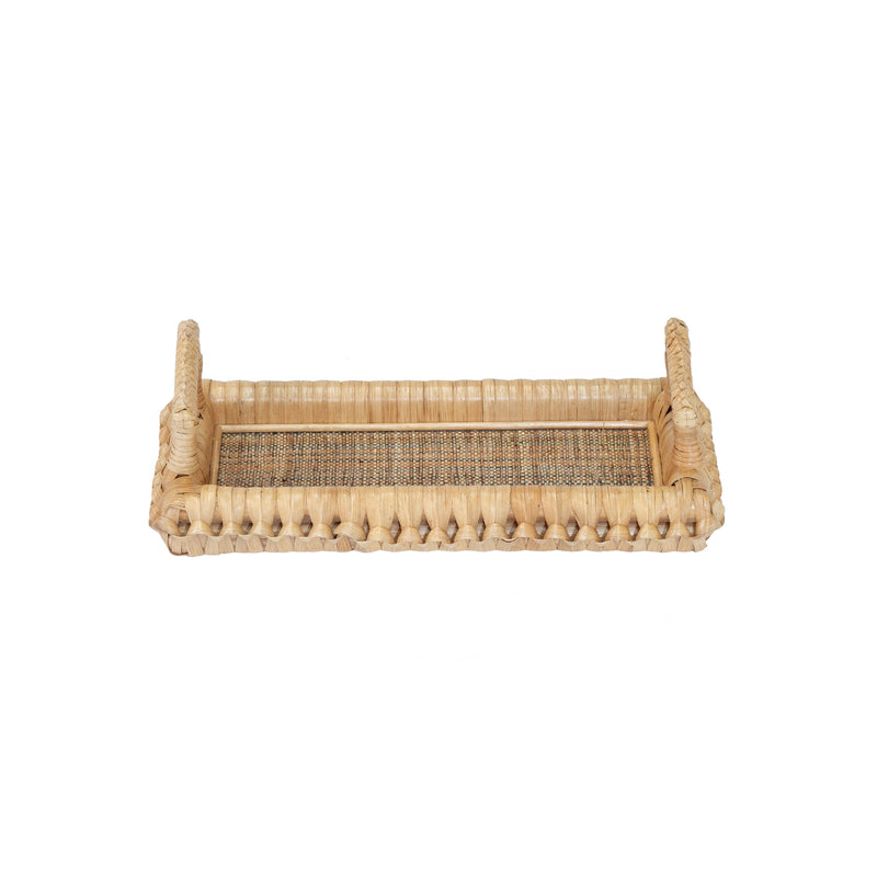 Mila Braided Rectangular Tray (Small Size) - Natural