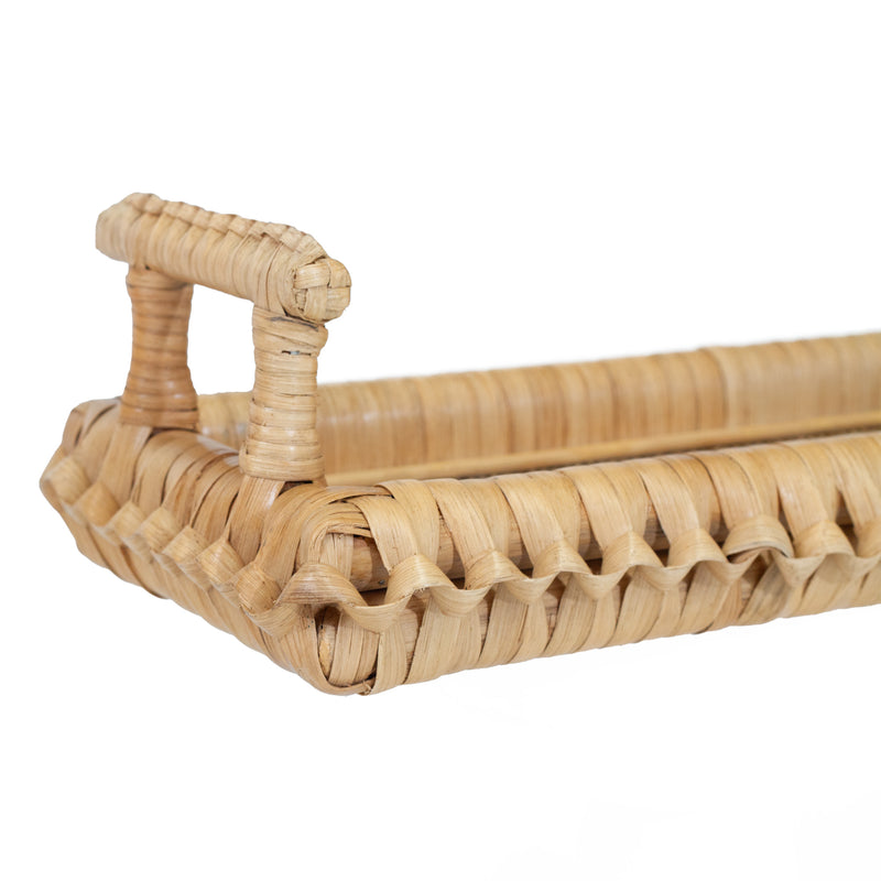 Mila Braided Rectangular Tray (Small Size) - Natural