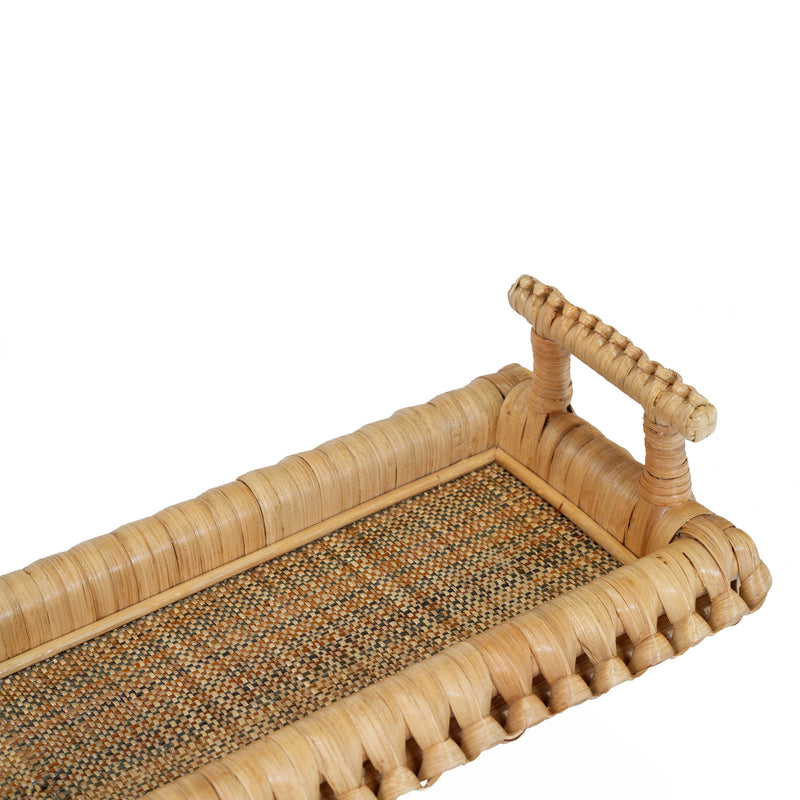 Mila Braided Rectangular Tray (Small Size) - Natural