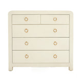 Newhaven 5-Drawer Dresser (Tallboy) -Ivory