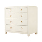 Newhaven 5-Drawer Dresser (Tallboy) -Ivory