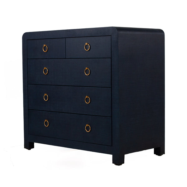 Newhaven 5-Drawer Dresser (Tallboy) -Navy