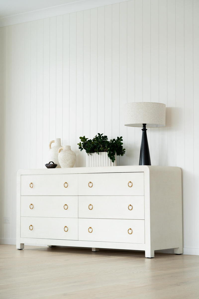 Newhaven 6-Drawer Dresser - Ivory Serrata Living Newhaven 6-Drawer Dresser - Ivory Serrata Living