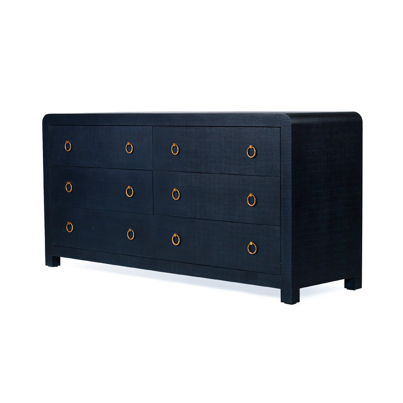 Newhaven 6-Drawer Dresser - Navy Serrata Living Newhaven 6-Drawer Dresser - Navy Serrata Living