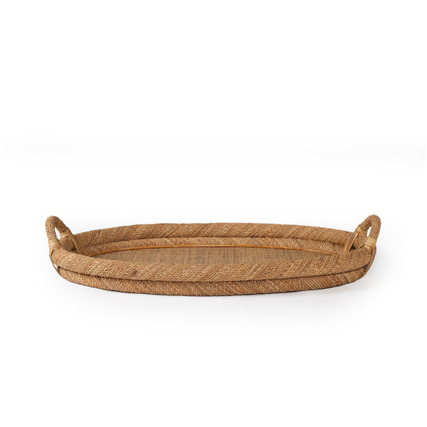 Chloe Natural Rope Oval Tray - Natural
