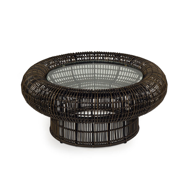 Hudson Outdoor Coffee Table - Black/Espresso
