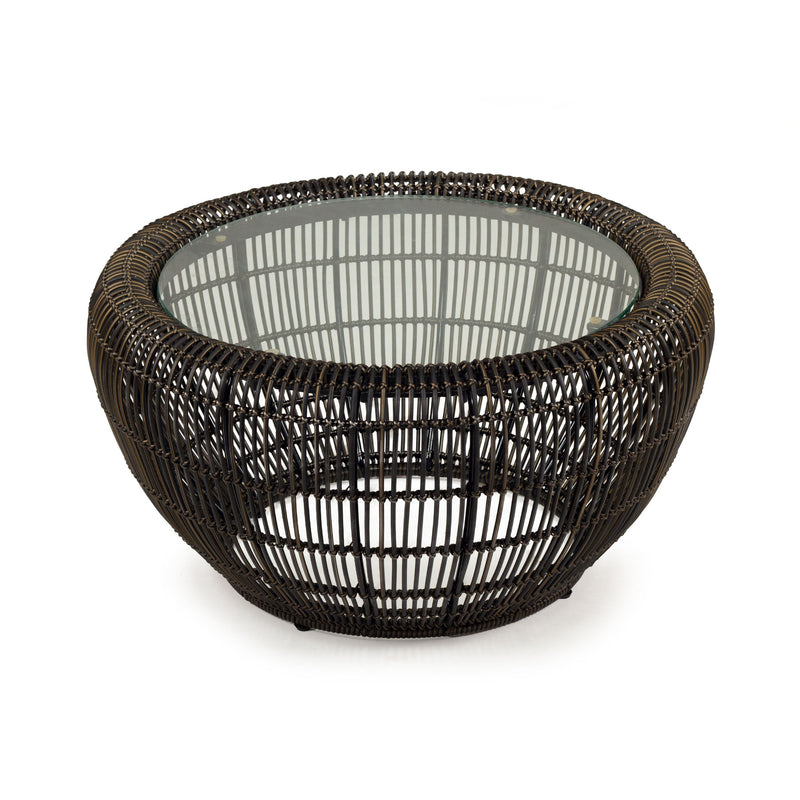 Loren Outdoor Coffee Table - Black/Espresso