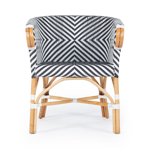 Nora Armchair - Black and White