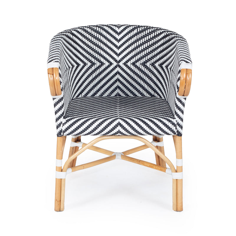 Nora Armchair - Black and White