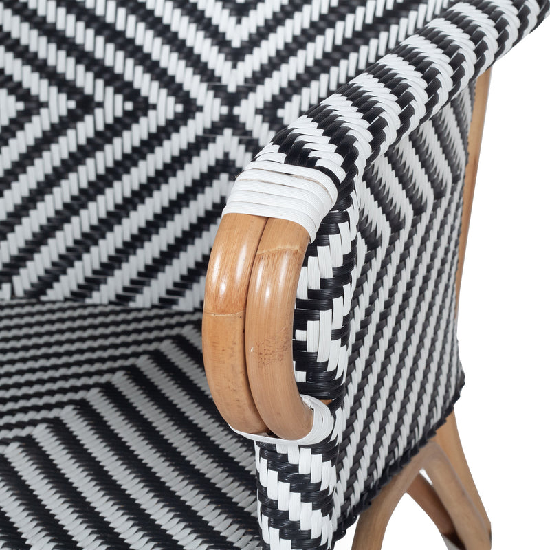 Nora Armchair - Black and White